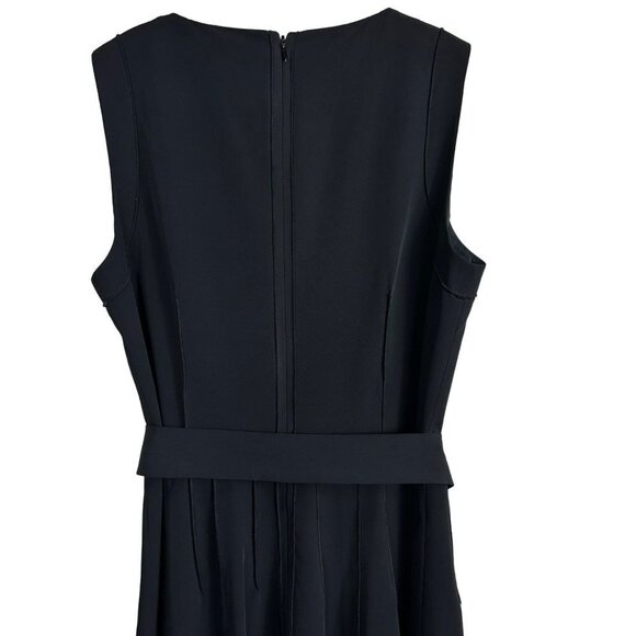 Calvin Klein Black A-line Sleeveless Flared Plain Office Style Size 3P - Picture 10 of 14